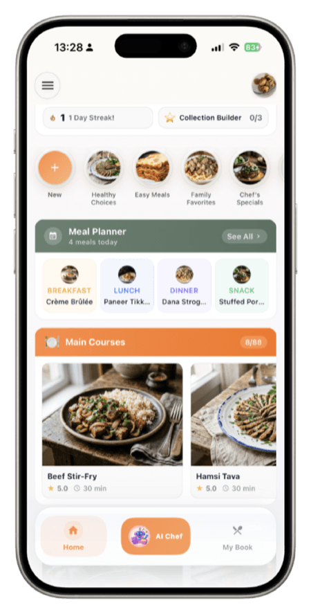 DishBook App Mockup